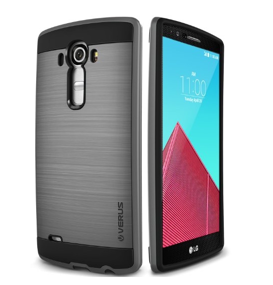 LG G4 Case  Verus Verge Dark Silver  Heavy Duty Military Grade Drop Protection Slim Fit Cover for LG G4